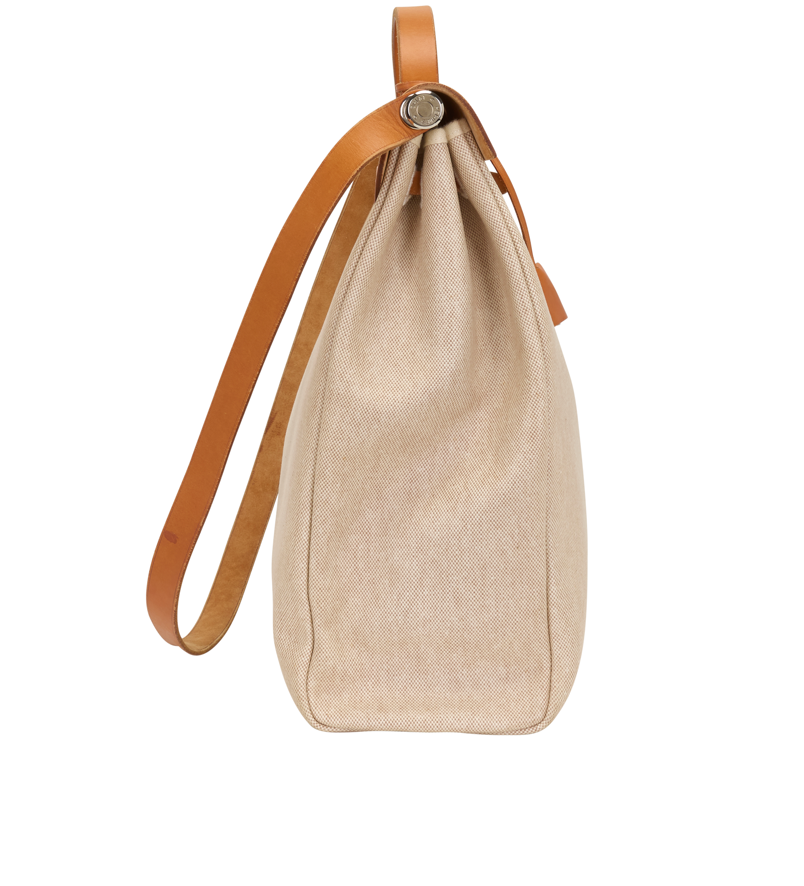 Herbag 39 In Vache Hunter/Toile Ecru/Naturel Sable, &pound;750, Handbags, Beige, Canvas, Side view